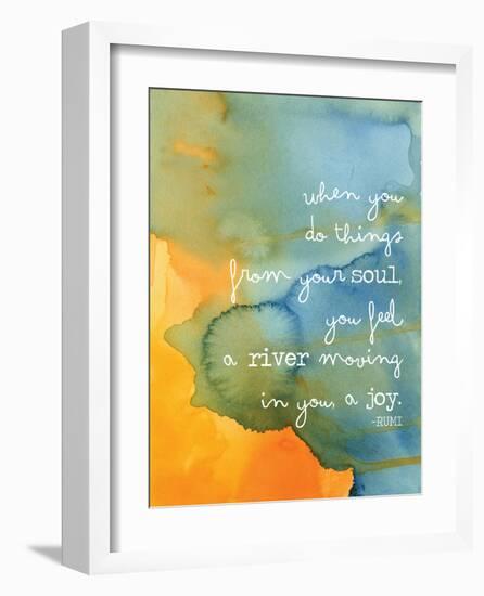 Rumi Watercolor Soul River-Amy Brinkman-Framed Art Print