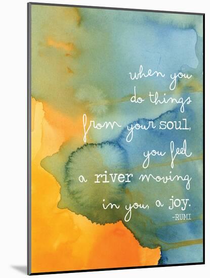 Rumi Watercolor Soul River-Amy Brinkman-Mounted Art Print