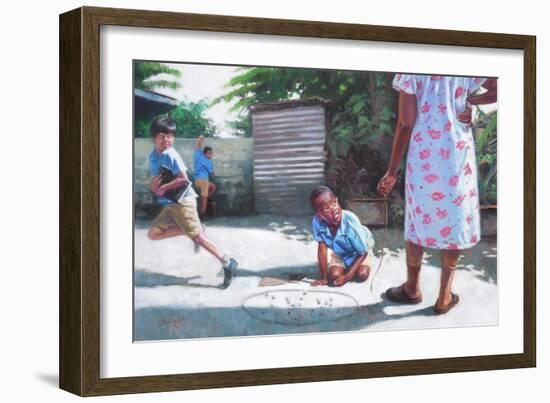 Run!  2014  (oil on board)-Colin Bootman-Framed Giclee Print