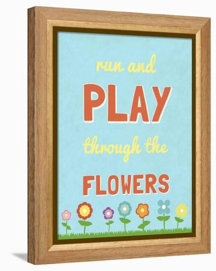 Run and Play-null-Framed Stretched Canvas