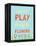 Run and Play-null-Framed Stretched Canvas