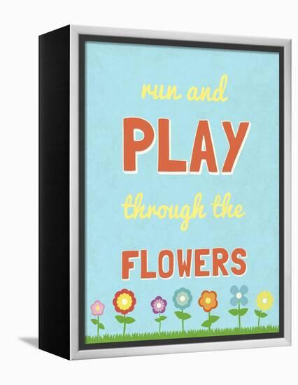 Run and Play-null-Framed Stretched Canvas