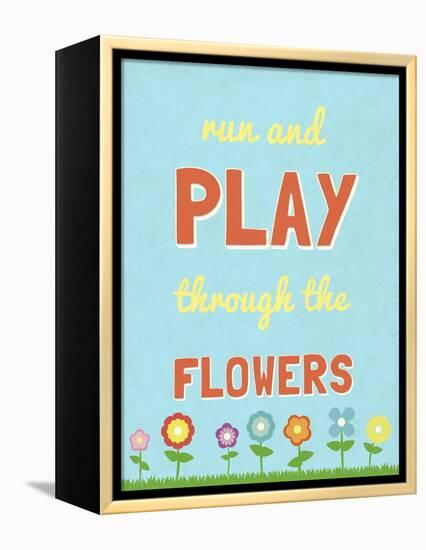 Run and Play-null-Framed Stretched Canvas