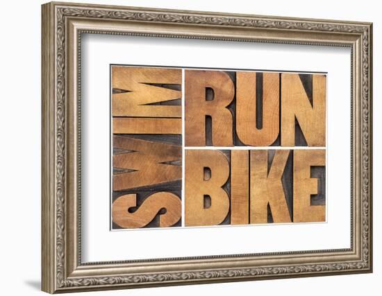 Run, Bike, Swim-PixelsAway-Framed Photographic Print