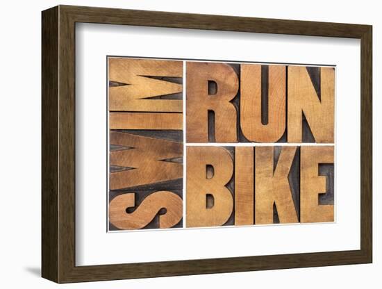 Run, Bike, Swim-PixelsAway-Framed Photographic Print