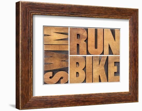 Run, Bike, Swim-PixelsAway-Framed Photographic Print