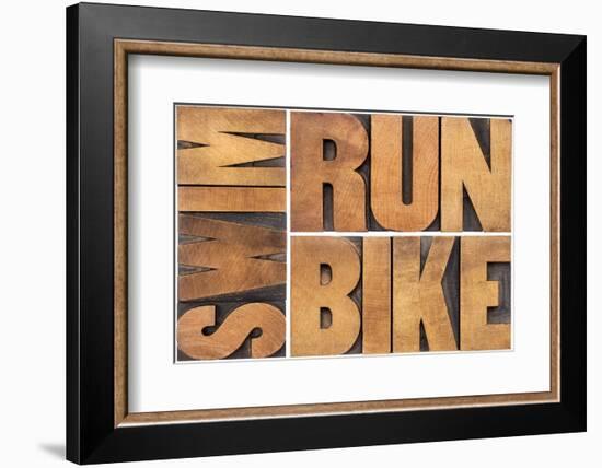 Run, Bike, Swim-PixelsAway-Framed Photographic Print