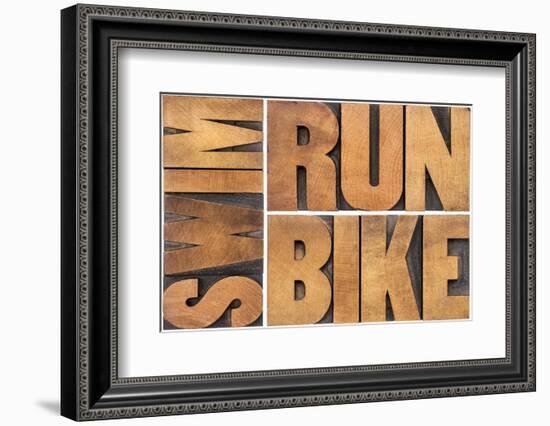 Run, Bike, Swim-PixelsAway-Framed Photographic Print