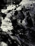 Abstract Black And White Ink Painting On Grunge Paper Texture-run4it-Art Print