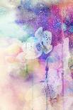 Abstract Floral Background- Watercolor Grunge Texture-run4it-Art Print
