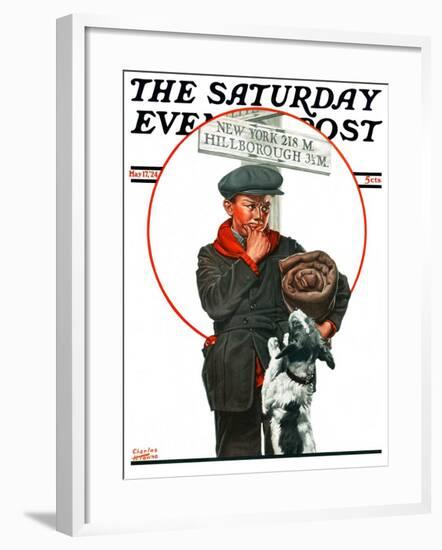 "Runaway Boy," Saturday Evening Post Cover, May 17, 1924-Charles Towne-Framed Giclee Print