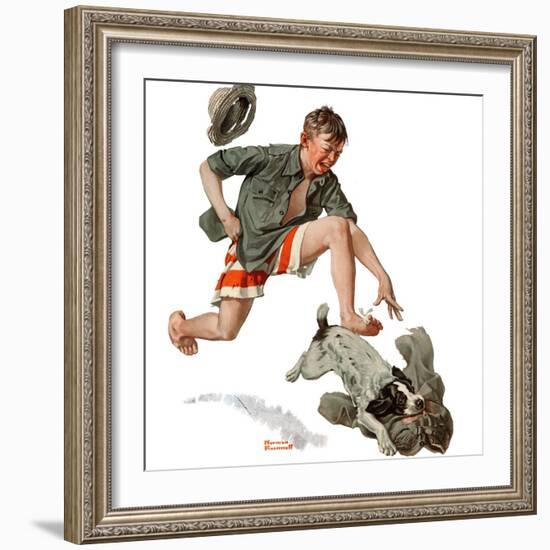 "Runaway Pants", August 9,1919-Norman Rockwell-Framed Giclee Print