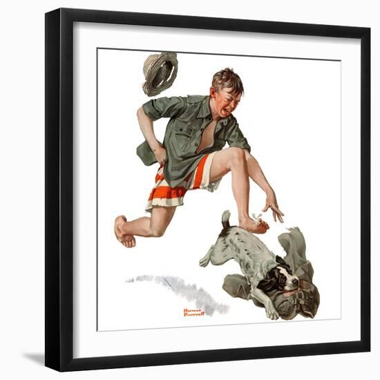 "Runaway Pants", August 9,1919-Norman Rockwell-Framed Giclee Print