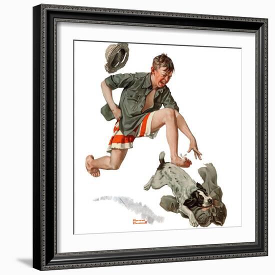 "Runaway Pants", August 9,1919-Norman Rockwell-Framed Giclee Print