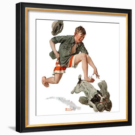 "Runaway Pants", August 9,1919-Norman Rockwell-Framed Giclee Print