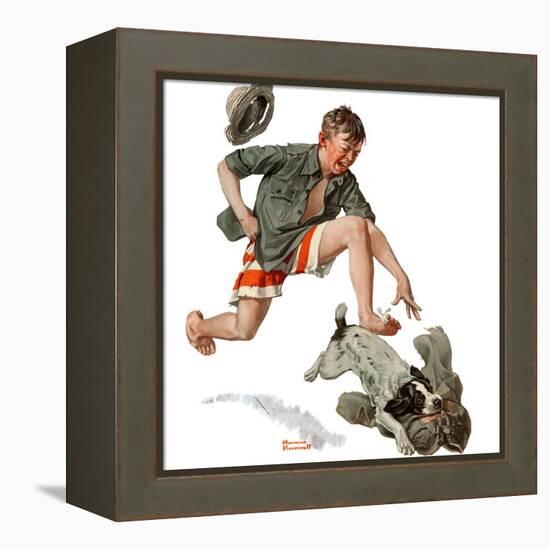 "Runaway Pants", August 9,1919-Norman Rockwell-Framed Premier Image Canvas