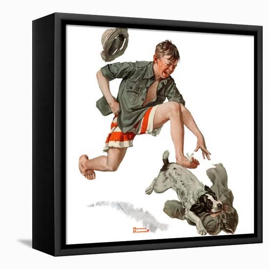 "Runaway Pants", August 9,1919-Norman Rockwell-Framed Premier Image Canvas