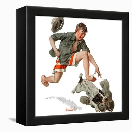 "Runaway Pants", August 9,1919-Norman Rockwell-Framed Premier Image Canvas