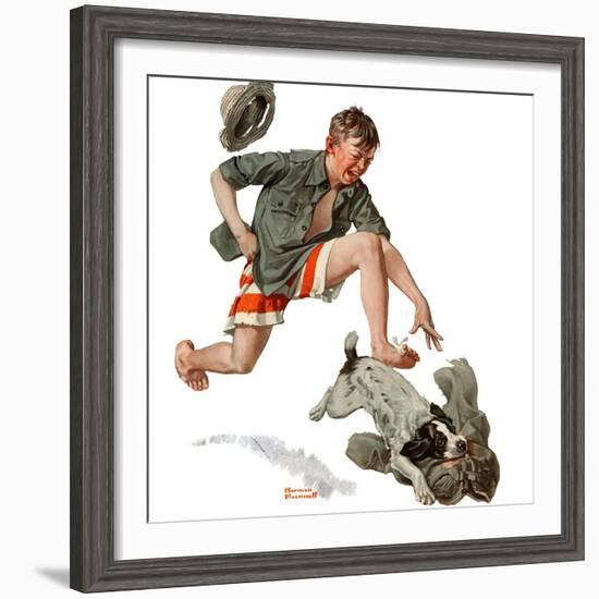 "Runaway Pants", August 9,1919-Norman Rockwell-Framed Giclee Print