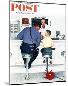 "Runaway" Saturday Evening Post Cover, September 20,1958-Norman Rockwell-Mounted Giclee Print