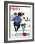 "Runaway" Saturday Evening Post Cover, September 20,1958-Norman Rockwell-Framed Giclee Print