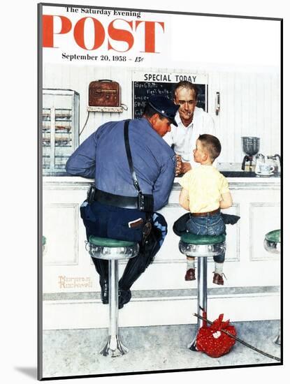 "Runaway" Saturday Evening Post Cover, September 20,1958-Norman Rockwell-Mounted Giclee Print