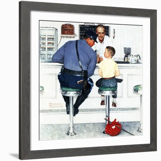 "Runaway", September 20,1958-Norman Rockwell-Framed Giclee Print