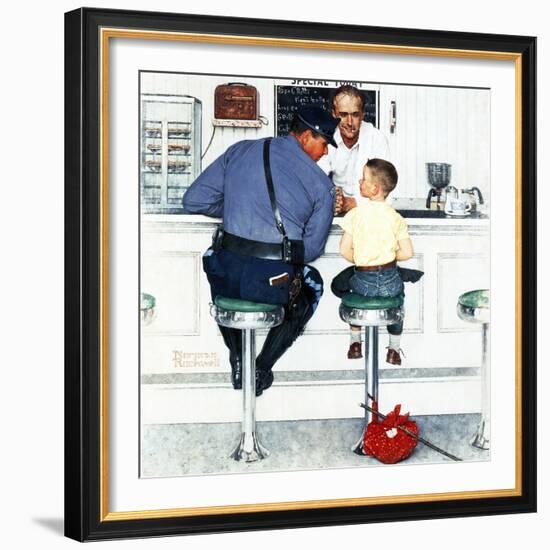 "Runaway", September 20,1958-Norman Rockwell-Framed Giclee Print