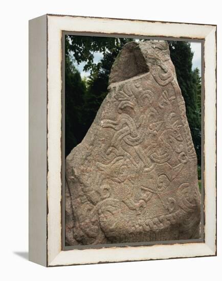 Rune Stone Dating from the 10th Century, Jelling, Jutland, Denmark, Scandinavia, Europe-Ken Gillham-Framed Premier Image Canvas