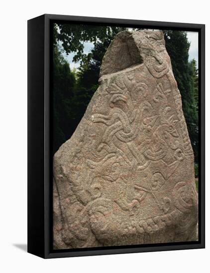 Rune Stone Dating from the 10th Century, Jelling, Jutland, Denmark, Scandinavia, Europe-Ken Gillham-Framed Premier Image Canvas