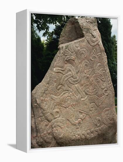 Rune Stone Dating from the 10th Century, Jelling, Jutland, Denmark, Scandinavia, Europe-Ken Gillham-Framed Premier Image Canvas