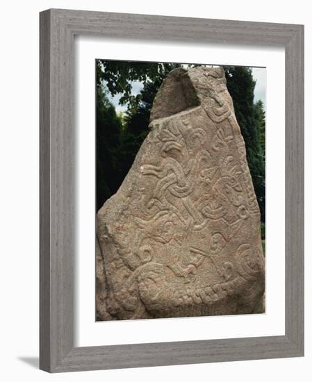 Rune Stone Dating from the 10th Century, Jelling, Jutland, Denmark, Scandinavia, Europe-Ken Gillham-Framed Photographic Print