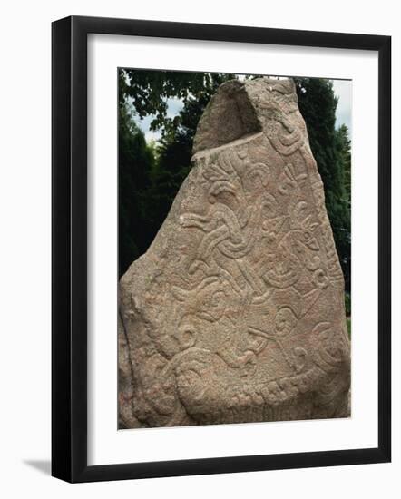 Rune Stone Dating from the 10th Century, Jelling, Jutland, Denmark, Scandinavia, Europe-Ken Gillham-Framed Photographic Print