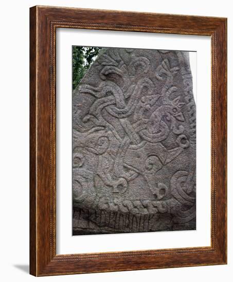 Rune Stone Relief Depicting Dragon, 983, Jelling-null-Framed Photographic Print