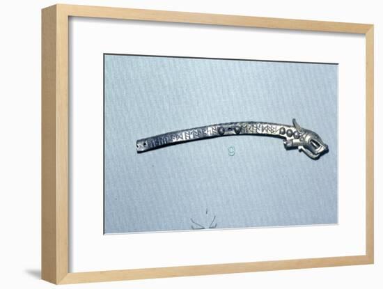 Runic inscription on Anglo-Saxon Silver-Gift Mount, c7th century-Unknown-Framed Giclee Print