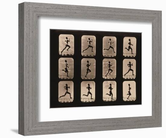 Runner in Action-null-Framed Art Print