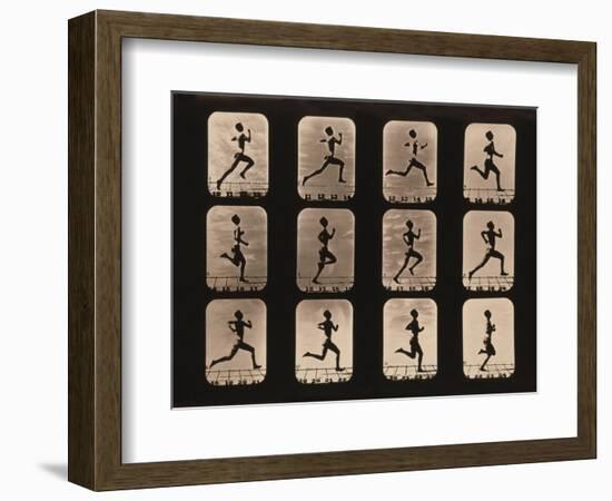 Runner in Action-null-Framed Art Print