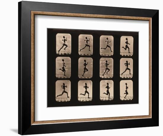 Runner in Action-null-Framed Art Print