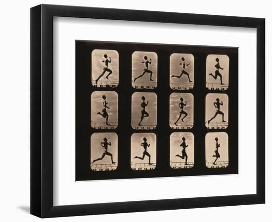 Runner in Action-null-Framed Art Print