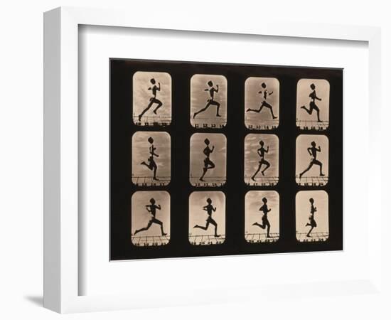 Runner in Action-null-Framed Art Print