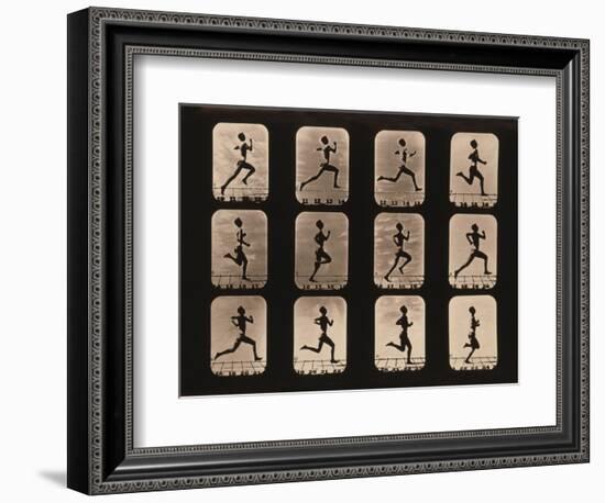 Runner in Action-null-Framed Art Print