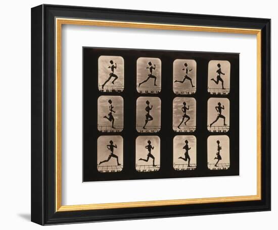 Runner in Action-null-Framed Art Print