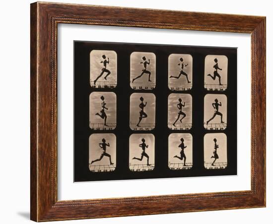 Runner in Action-null-Framed Art Print