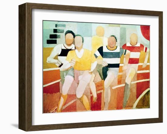 Runners, 1924-25 (Oil on Canvas)-Robert Delaunay-Framed Giclee Print