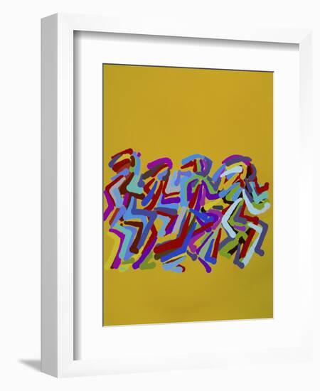 Runners II-Diana Ong-Framed Giclee Print