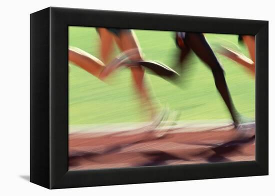 Runners Legs in Motion (Blurred Motion)-Peter Skinner-Framed Premier Image Canvas