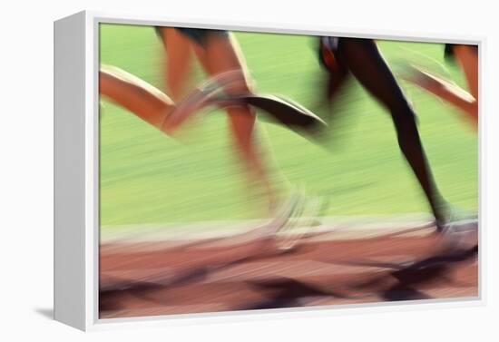 Runners Legs in Motion (Blurred Motion)-Peter Skinner-Framed Premier Image Canvas