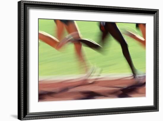 Runners Legs in Motion (Blurred Motion)-Peter Skinner-Framed Photographic Print