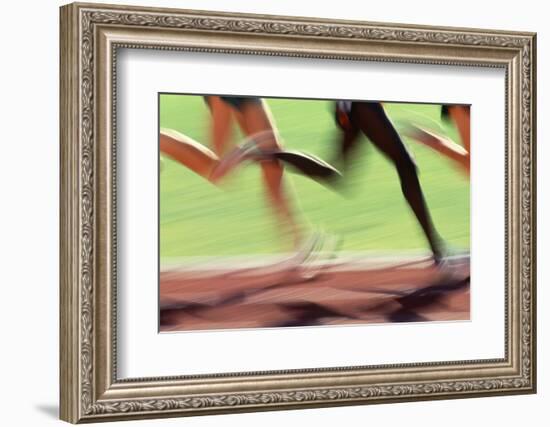 Runners Legs in Motion (Blurred Motion)-Peter Skinner-Framed Photographic Print