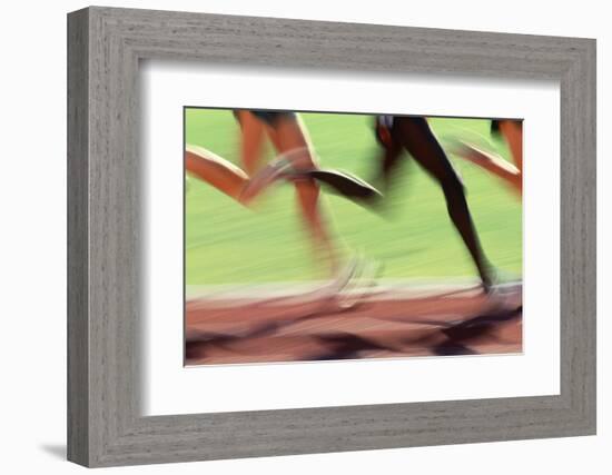 Runners Legs in Motion (Blurred Motion)-Peter Skinner-Framed Photographic Print